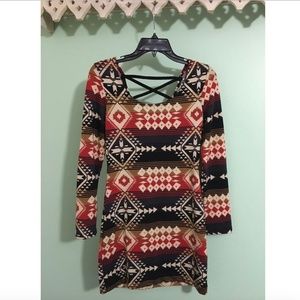 Aztec print dress